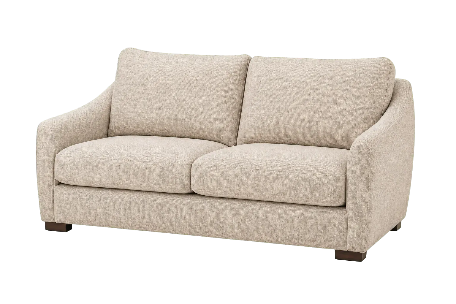 Editorial rendering representing fabric sofas