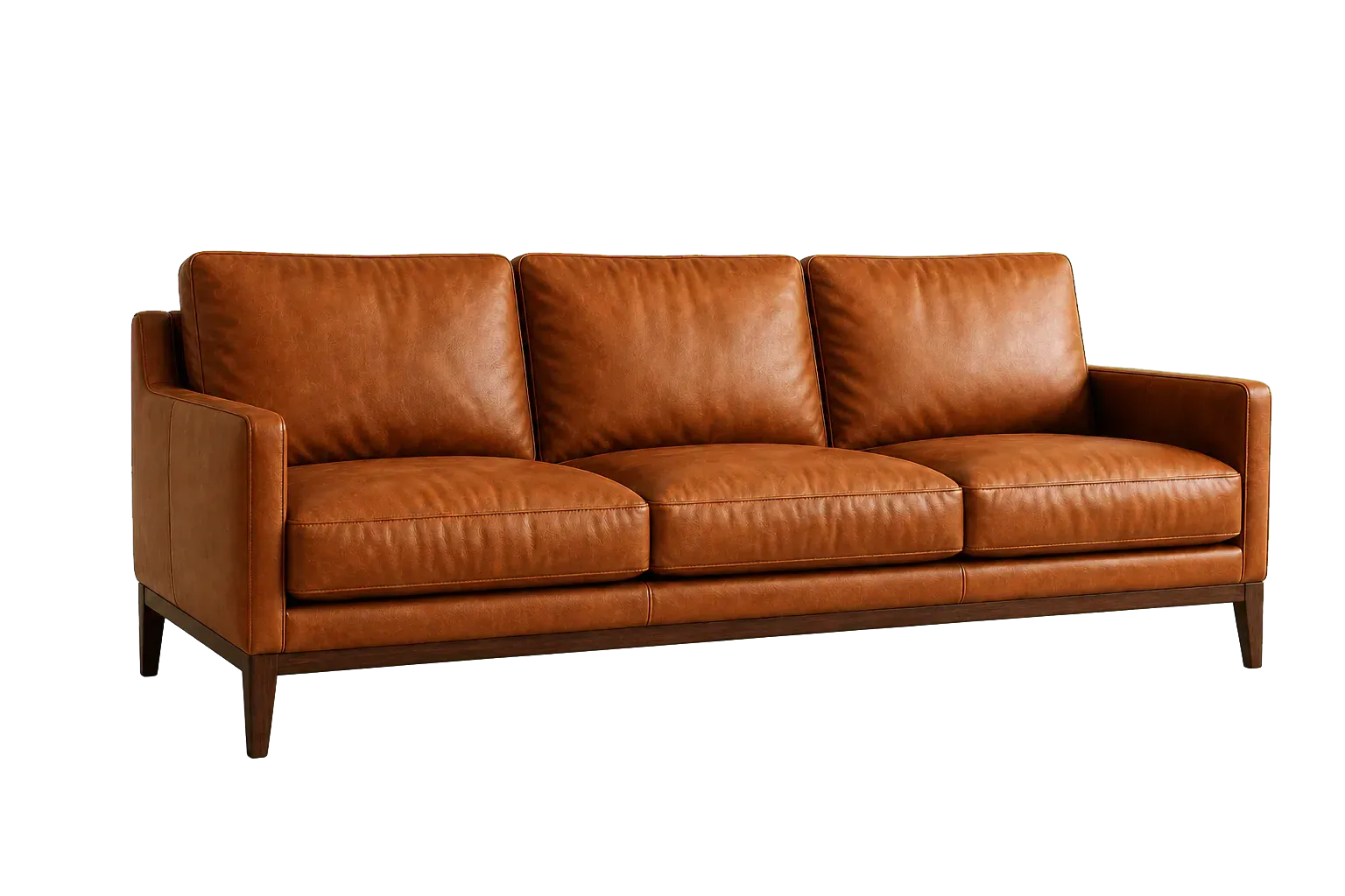 Editorial rendering representing leather sofas